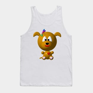 Cute Dog with a Dragonfly Tank Top